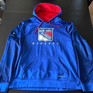 New York Rangers Mens Hoodie, XL, Blue